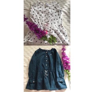 Carter's girl blouse Size 4 Blue and white